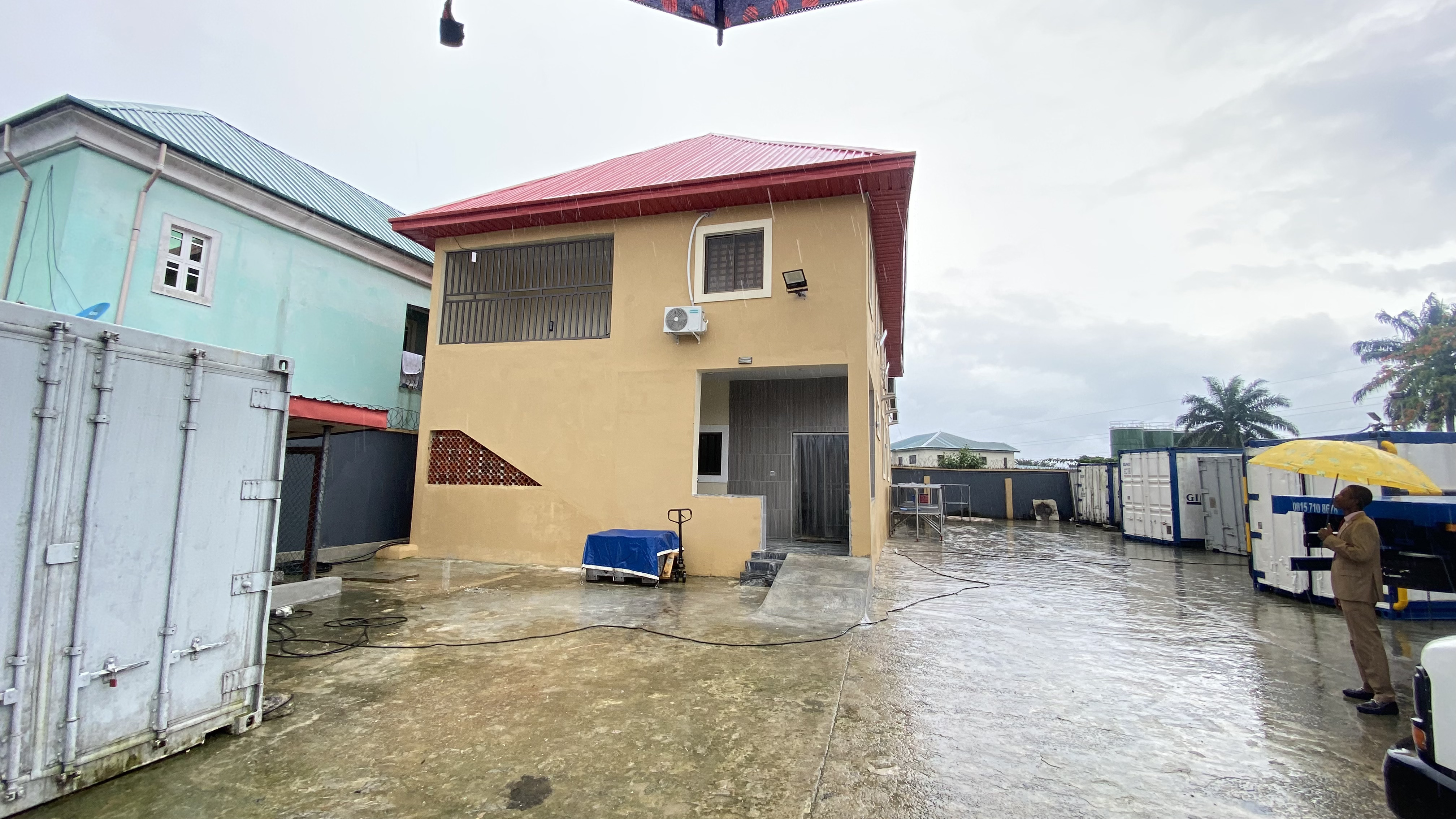 Commissary loading bay and back-of-house at the operations base