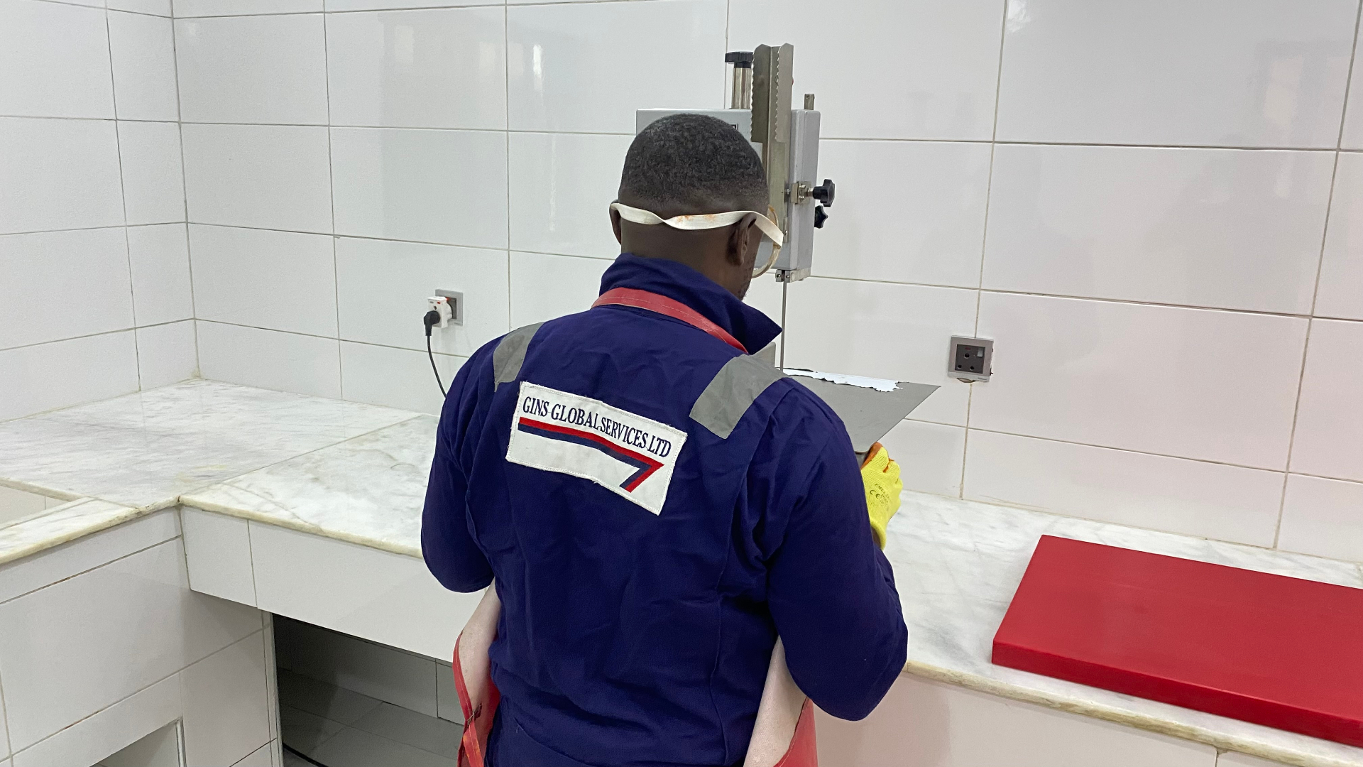 Branded GGSL workwear on the commissary floor